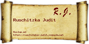 Ruschitzka Judit névjegykártya